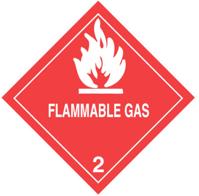 Warning Flammable Gas Shipping Labels