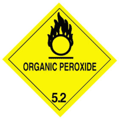 Warning Organic Peroxide Shipping Labels