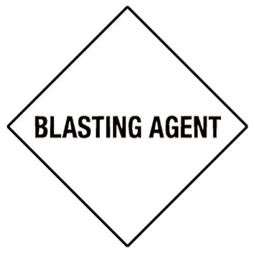 Warning Blasting Agent Shipping Labels