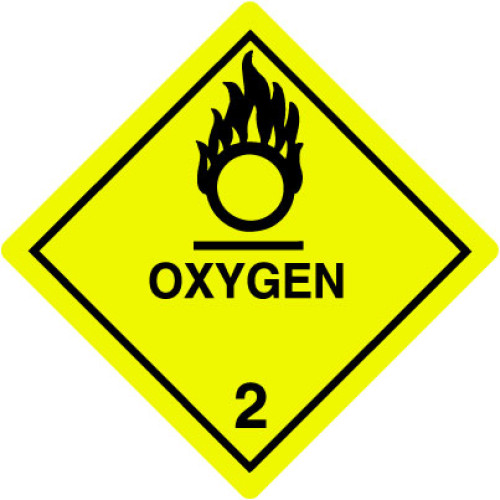 Warning Oxygen Shipping Labels