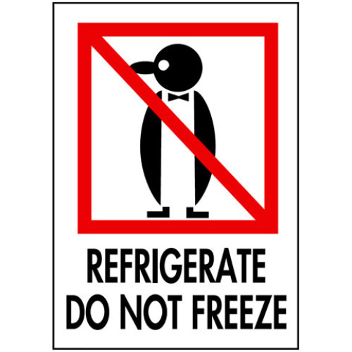 Packing Refrigerate Do Not Freeze Shipping Labels