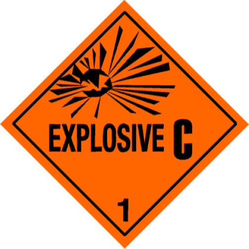 Warning Explosive 1.3C Shipping Labels