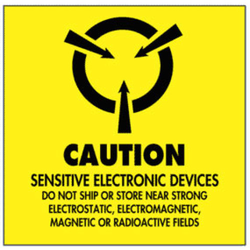 Warning Caution - Sensitive Electronic Devices Shipping Labels