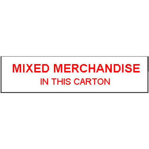 Packing Mixed Merchandise Shipping Labels